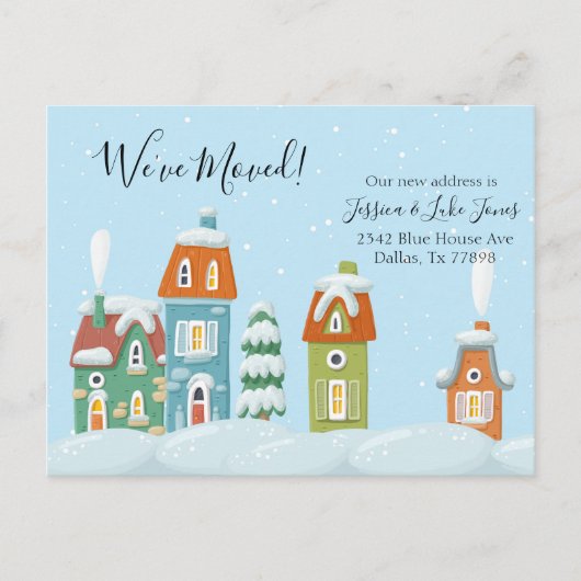 クリスマス ご案内 転居しました 案内ポストカード (正面)