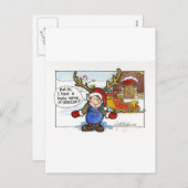 クリスマス「しかしサー」漫画No. 2 シーズンポストカード (正面/裏面)