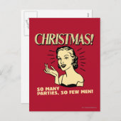 クリスマス: そう多くのパーティー、そう少数の人 シーズンポストカード (正面/裏面)