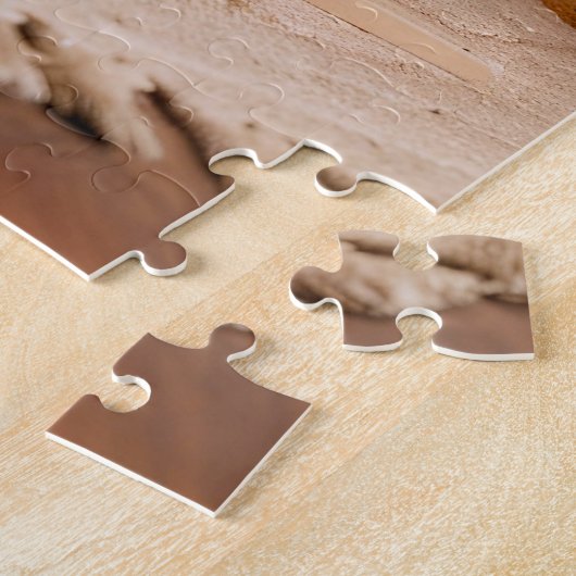 クリスマス・そり妊娠のお知らせ ジグソーパズル (側面)