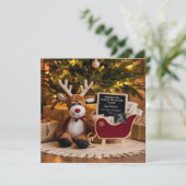 クリスマス・そり妊娠のお知らせ 招待状 (スタンド正面)