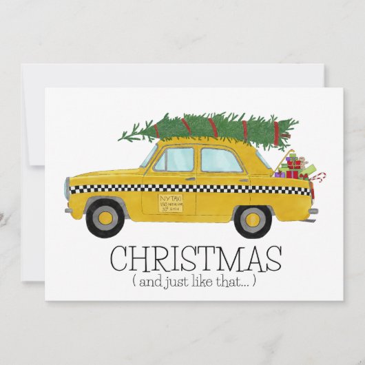 クリスマス…それとニューヨークのタクシーのタクシーみたいに シーズンカード (正面)