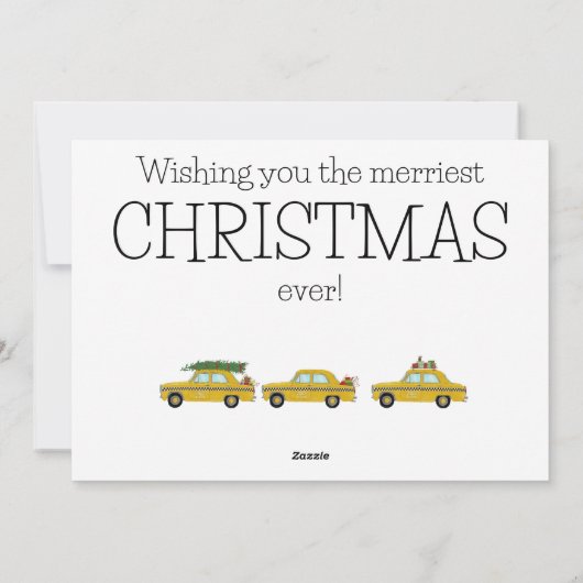 クリスマス…それとニューヨークのタクシーのタクシーみたいに シーズンカード (裏面)