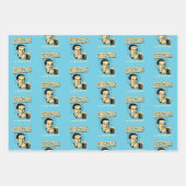 クリスマス:そろそろ着く時間だすてき ラッピングペーパーシート (正面)