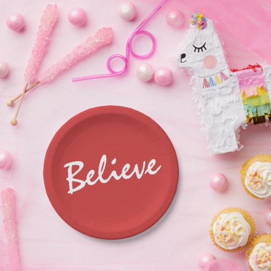 クリスマス|の休日に信じて下さい ペーパープレート (パーティー)