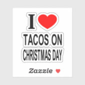 クリスマス❤️の日にタコスが大好きビニールのタコス シール (シート)