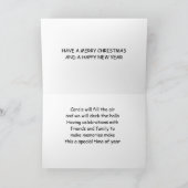 **クリスマス**の私の**先生** カード (内部)