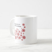 クリスマス|の赤のようにたくさん見え開始 コーヒーマグカップ (正面左)