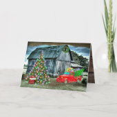 クリスマス·アット·ザ·ファーム·バ素朴ーン シーズンカード (正面)