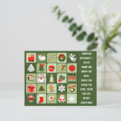 クリスマス・アドベント・カレンダーのはがき シーズンポストカード (スタンド正面)