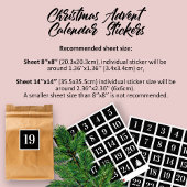 クリスマス・アドベント・カレンダーのシール シール