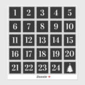 クリスマス・アドベント・カレンダーのシール シール (シート)