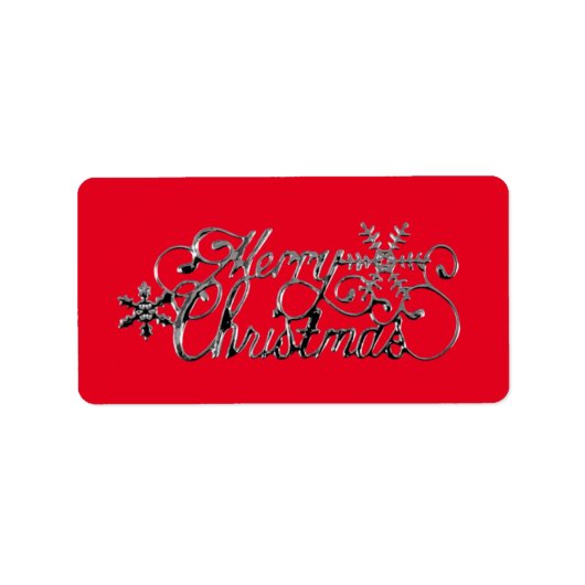 クリスマス アドレス ラベル 季節のグリーティング (正面)