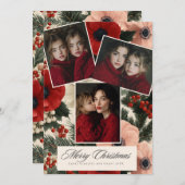 クリスマス アネモネ 花のホリデー 3写真 (正面/裏面)