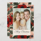 クリスマス アネモネ 花の背景 ホリデー (正面/裏面)