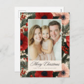 クリスマス アネモネ 花の背景 ホリデー (正面/裏面)