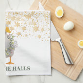 クリスマス・アヒル・ザ・ホール キッチンタオル (四つ折り)