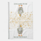 クリスマス・アヒル・ザ・ホール キッチンタオル (縦)