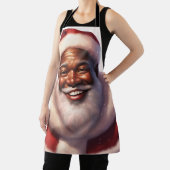 クリスマス・アフリカ系すてきアメリカ人サンタクロース エプロン (インサイチュ)