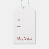 クリスマス・アフリカ系すてきアメリカ人サンタクロース ギフトタグ (裏面)