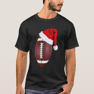 クリスマス アメリカンフットボール サンタの帽子 (1) Tシャツ