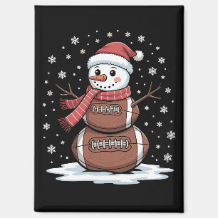 クリスマス アメリカンフットボール スノーマン Xmas スポーツ マグネット