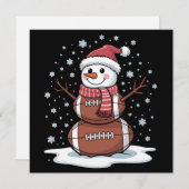 クリスマス アメリカンフットボール 雪だるま クリスマス スポーツ (正面/裏面)