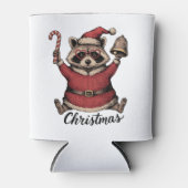 クリスマス・アライグマ・サンタ・セーター・キャンディケーン・Xmas 缶クーラー (正面)