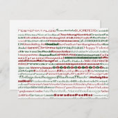 クリスマス・アラウンド・ザ・ワールド文字デザイン招待状 招待状 (正面/裏面)