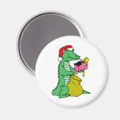 クリスマス・アリゲーター マグネット (正面/裏面)