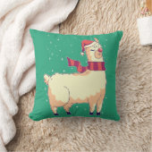 クリスマス・アルパカ クッション (ブランケット)