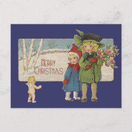 クリスマス アンティーク 子供 イラスト 1920