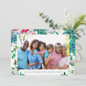 クリスマス·アンメリード·ブライト·クリスマス·フローラの写真 シーズンカード (スタンド正面)