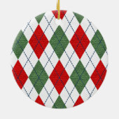 クリスマス・アーガイル セラミックオーナメント (裏面)