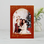 クリスマス アーチ ゴールド フォイル フォト 箔シーズンカード (立ち正面)