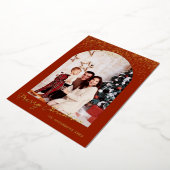 クリスマス アーチ ゴールド フォイル フォト 箔シーズンカード (回転した状態)