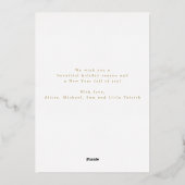 クリスマス アーチ フォト リアル ゴールド 箔シーズンカード (裏面)