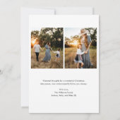 クリスマス アートデコ ラインアート フォト ホリデー カード (裏面)