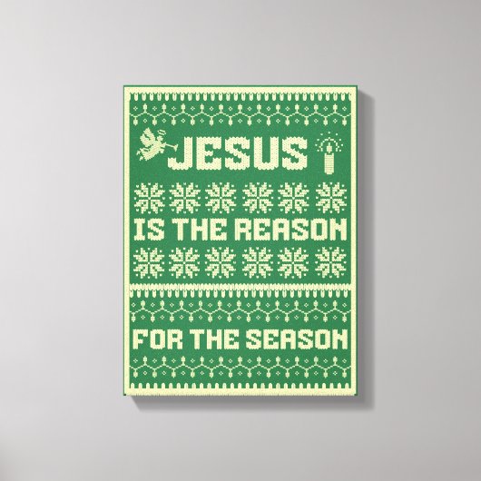 クリスマス・イエスが季節の理由だ キャンバスプリント (正面)