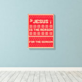 クリスマス・イエスが季節の理由だ キャンバスプリント (インサイチュ (ウッドフロア))