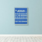 クリスマス・イエスが季節の理由だ キャンバスプリント (インサイチュ (ウッドフロア))