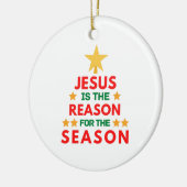 クリスマス・イエスが季節の理由だ セラミックオーナメント (左)
