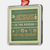 クリスマス・イエスが季節の理由だ メタルオーナメント (左)