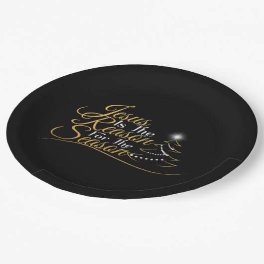 クリスマス・イエスが季節の理由 ペーパープレート (アングル)