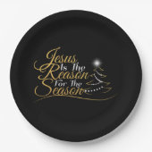 クリスマス・イエスが季節の理由 ペーパープレート (正面)