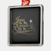 クリスマス・イエスが季節の理由 メタルオーナメント (左)
