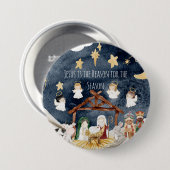 クリスマス「イエスが季節の理由」 缶バッジ (正面&裏面)