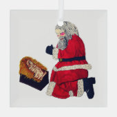 クリスマス・イエスとサンタ ガラスオーナメント (裏面)