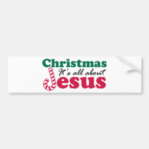 クリスマス-イエス・キリストについて完全にあります バンパーステッカー