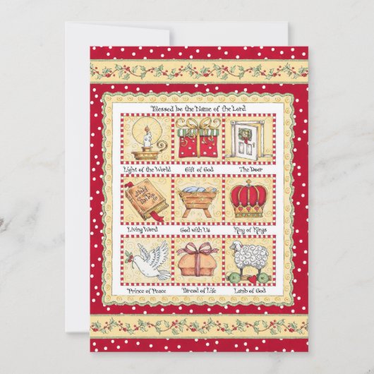 クリスマス… イエス・キリストの名前… 平らなカード! シーズンカード (正面)